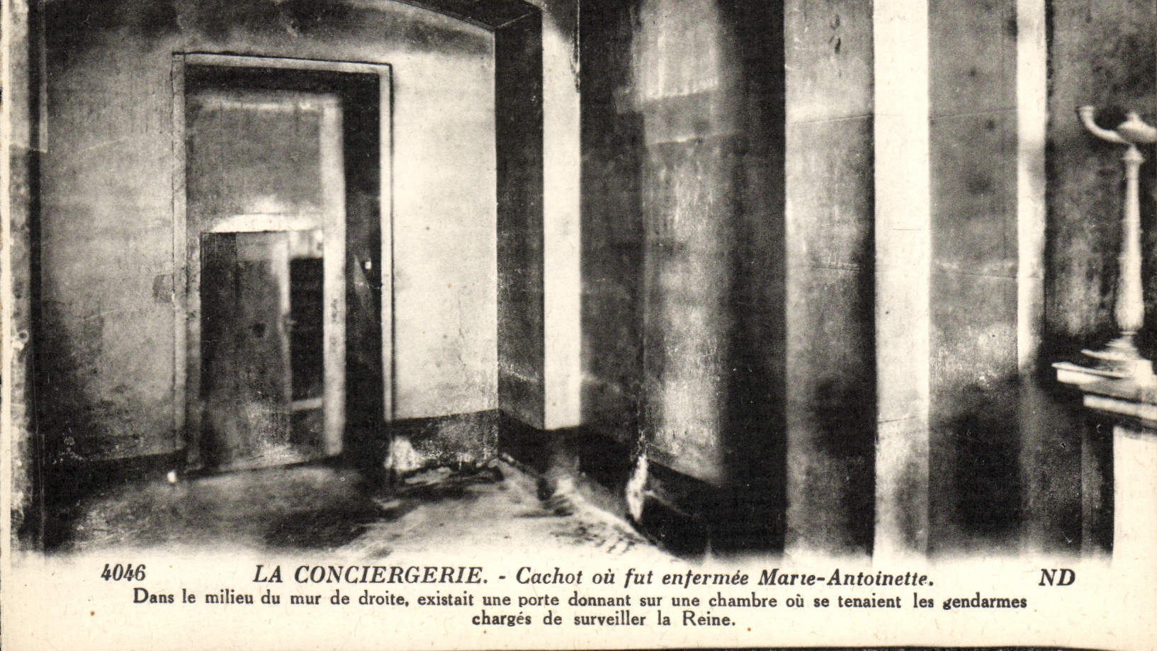 La Conciergerie — Celda donde fue encerrada María Antonieta — Editor ND, n° 4046
