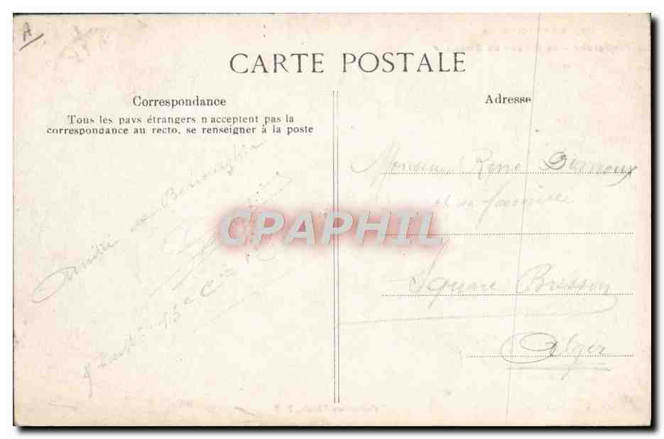 CPA Prison Berrouaghia Le penitencier La maison du directeur  — Verso