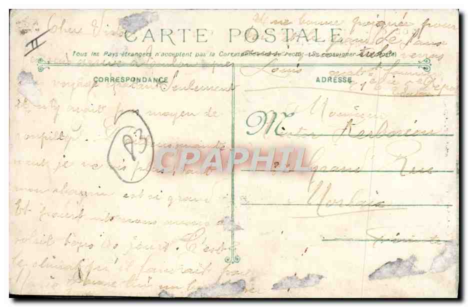 CPA Prison Toulon 5eme depot Entree principale Corps de garde Les prisons — Verso