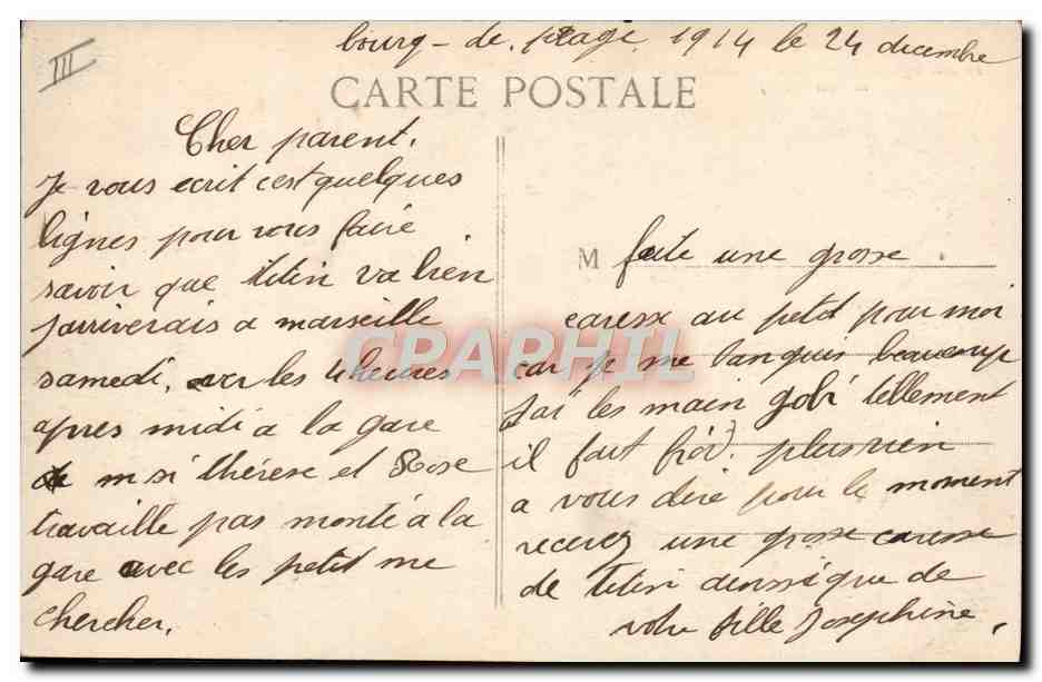 CPA Prison Romans Ecole pratique Militaria — Verso