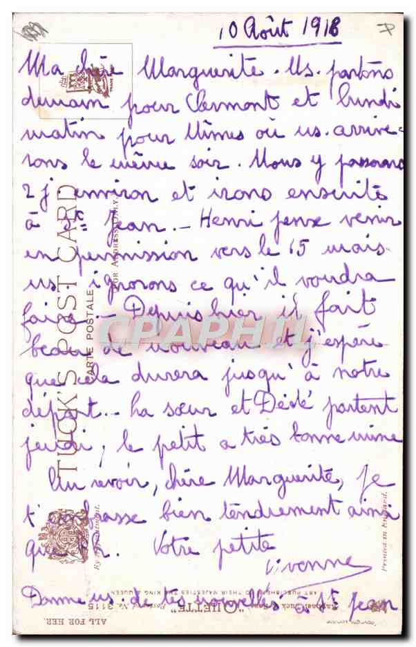 CPA Enfants  — Rückseite