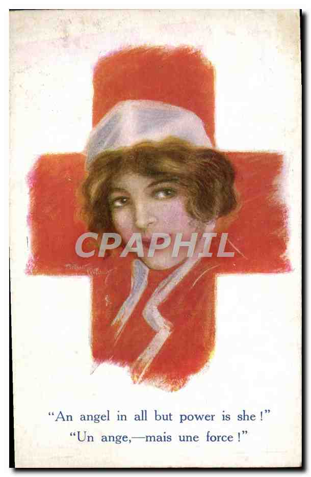 CPA Femme Croix Rouge