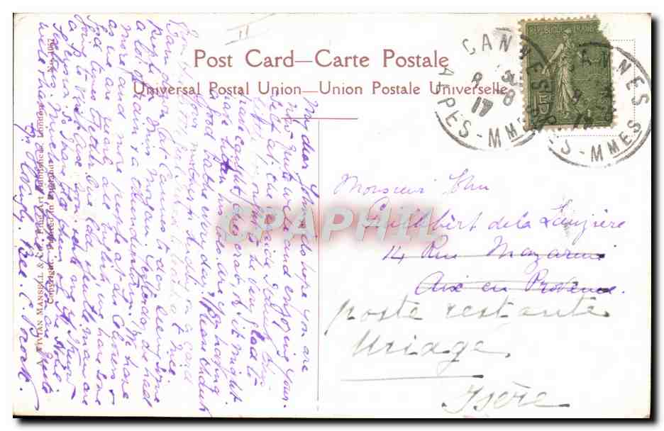 CPA Enfant Chien Crabe Peche  — Rückseite