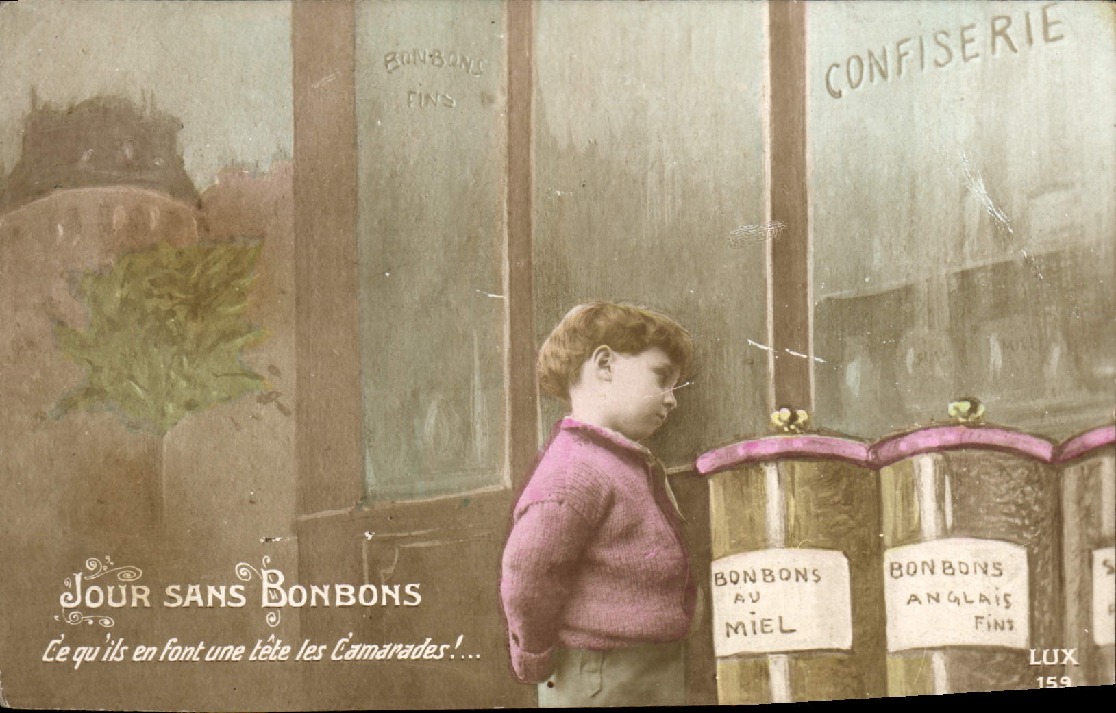 CPA Jour sans bonbons Enfant Confiserie