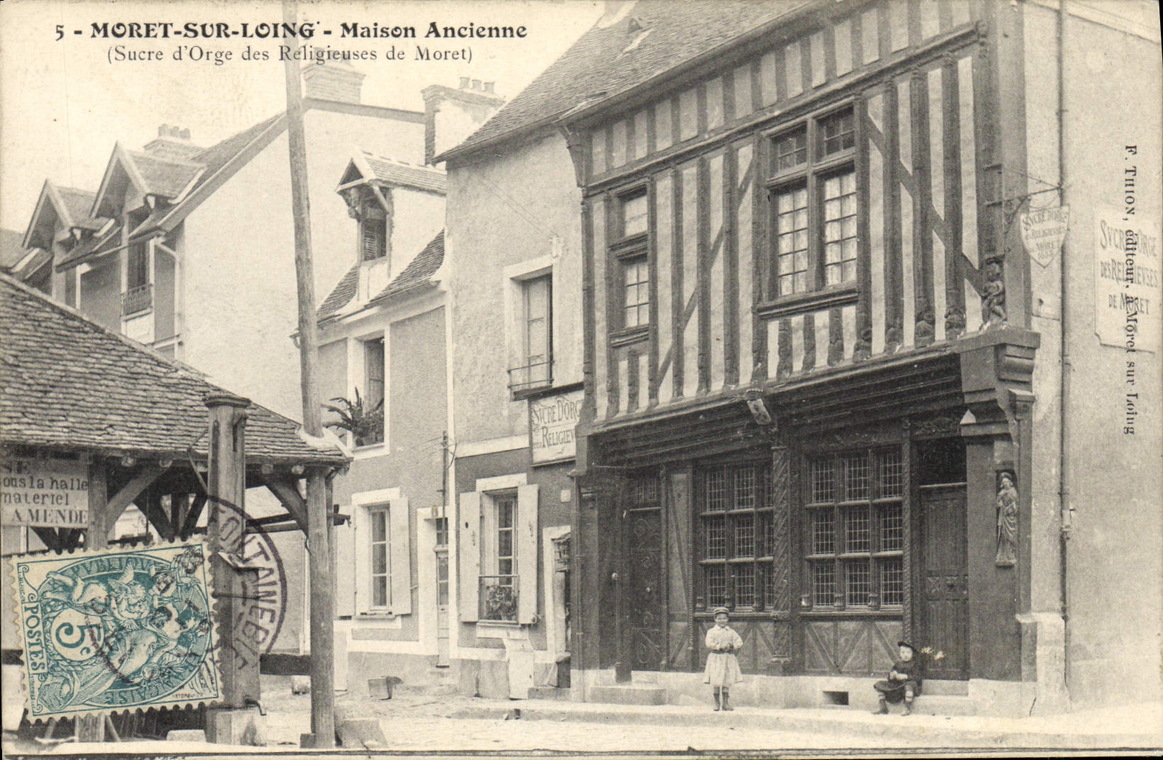 CPA Moret sur Loing Maison ancienne Sucre d'Orge des religieuses de Moret 