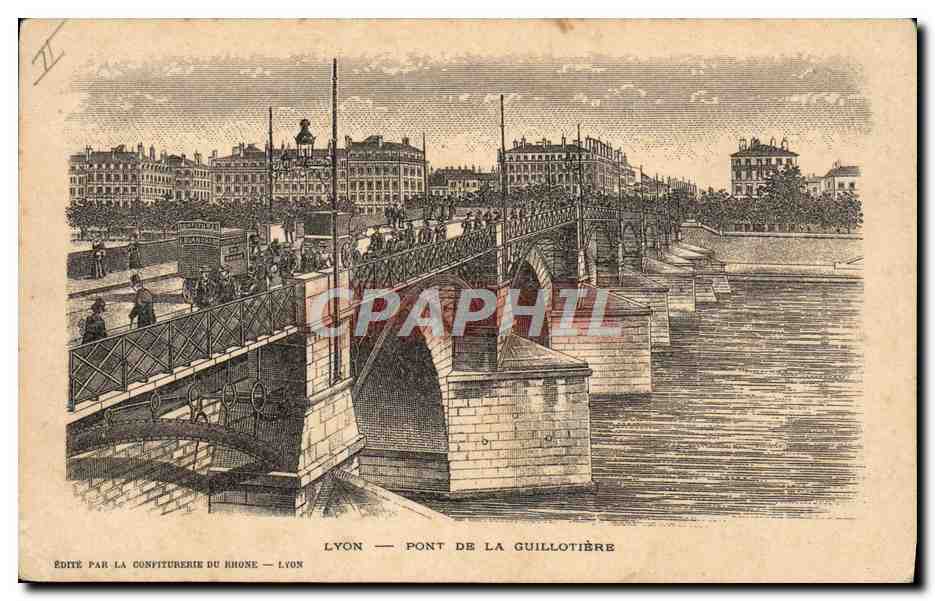 CPA Lyon Pont de la Guillotiere Confiturerie du Rhone  — Rückseite