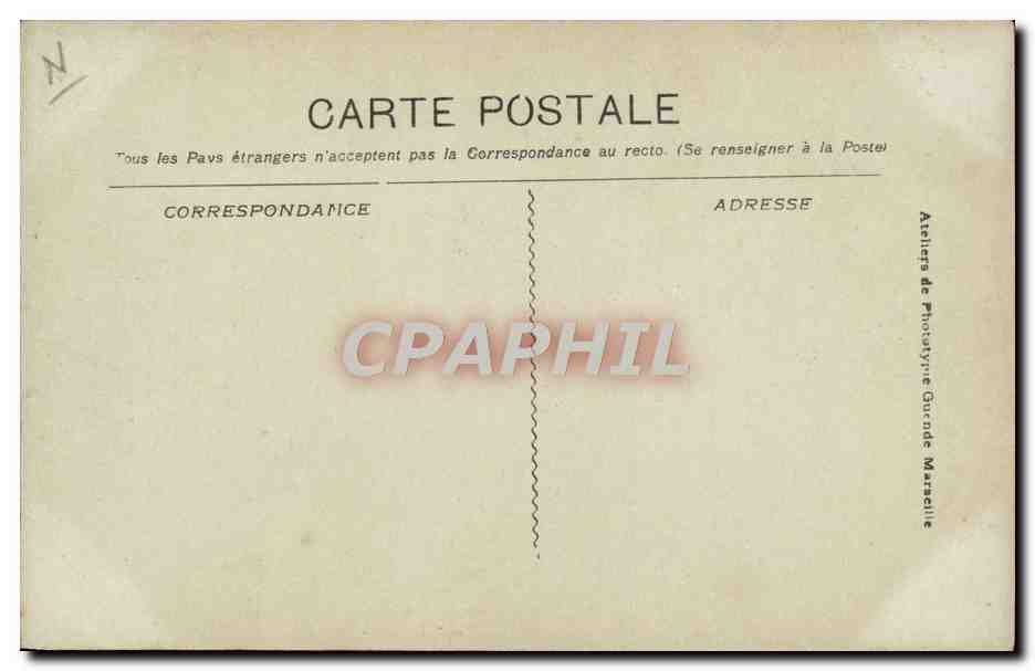 CPA Marseille Exposition coloniale Le ballon Captif La ville de paris Absinthe TOP — Rückseite