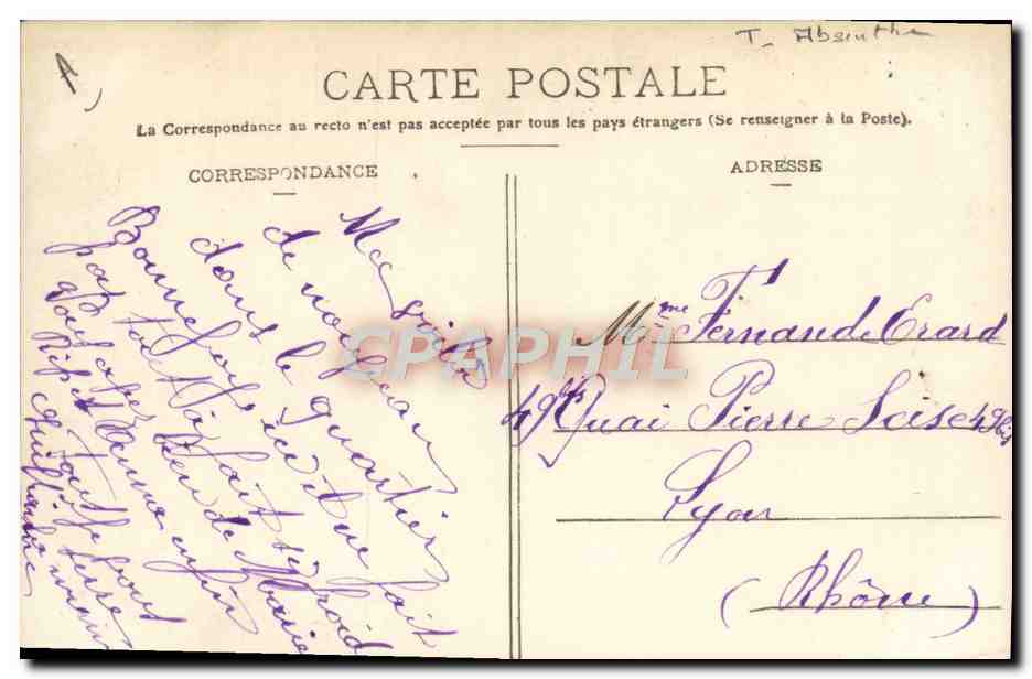 CPA Marseille Monument de Pierre puget Publicite Picard  — Verso