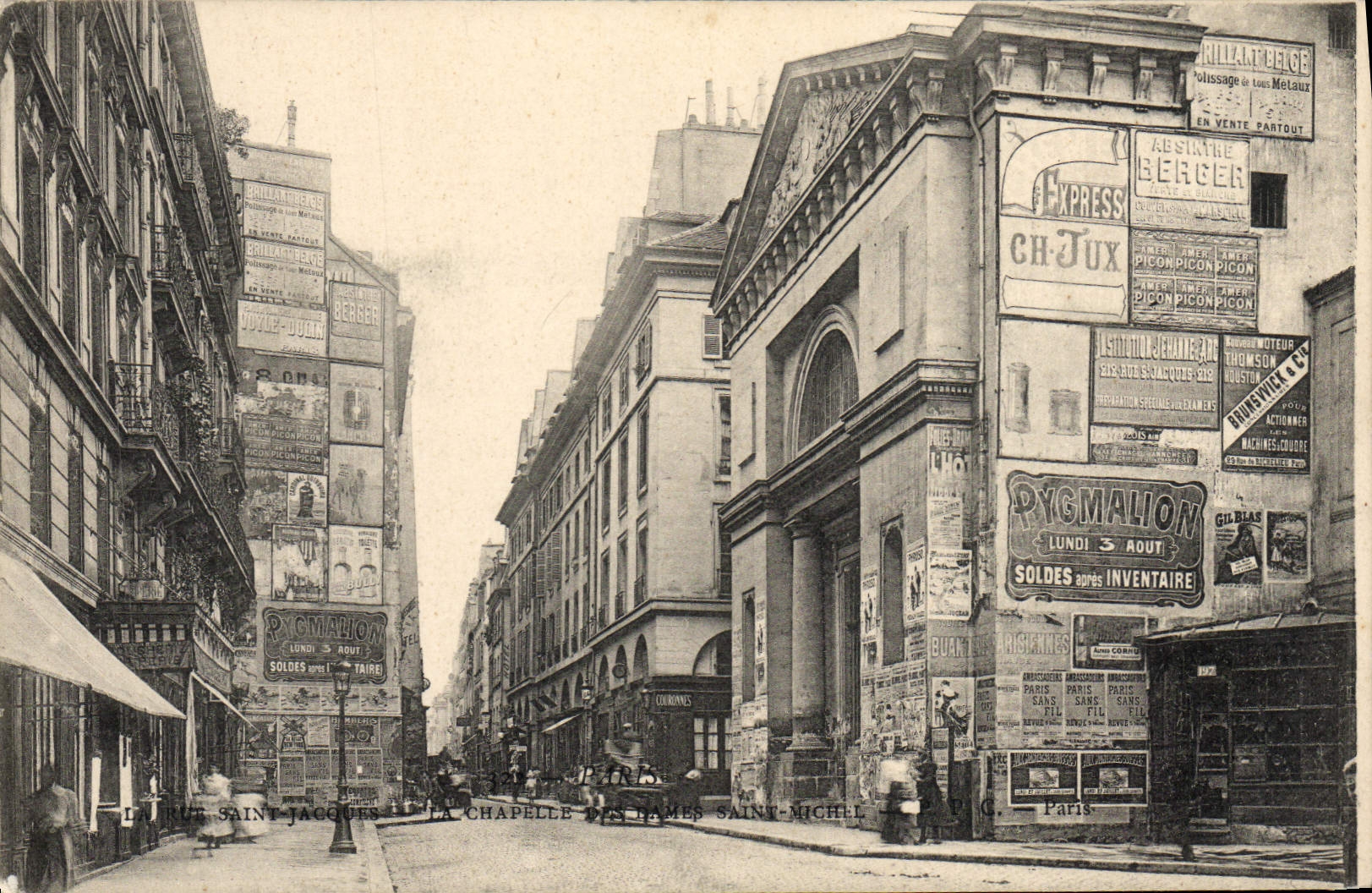 La Rue Saint-Jacques — La Chapelle des Pères Saint-Michel — Paris — Éditeur : Paris, G. C.
