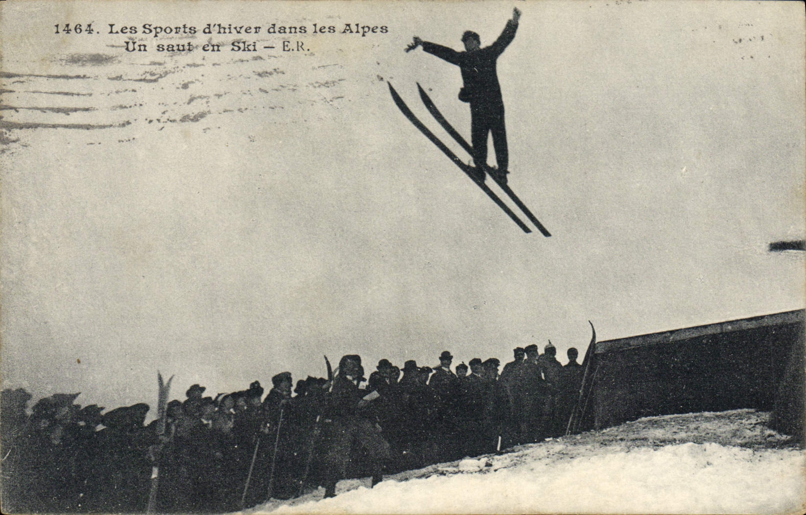 Les Sports d'hiver dans les Alpes — Un saut en Ski — E.R. — n° 1464