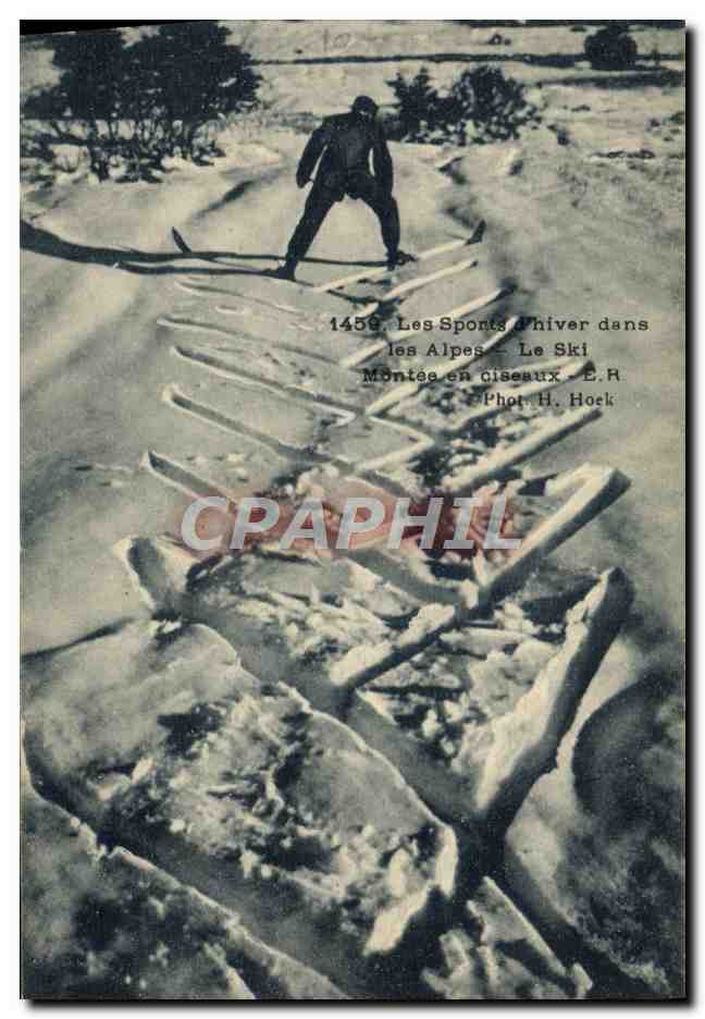 Alrededor de los deportes invernales en las Alpes — El Esquí — Subida en zigzag — Fot. H. Hock