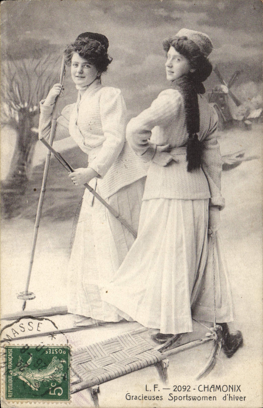 Dos deportistas de invierno — Chamonix — L.F. — 2092