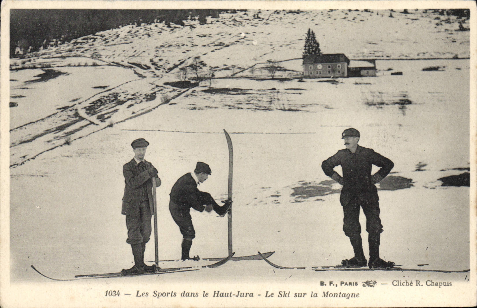 Les Sports dans le Haut-Jura — Le Ski sur la Montagne — B.F. PARIS — Cliché R. Chapuis — n° 1034