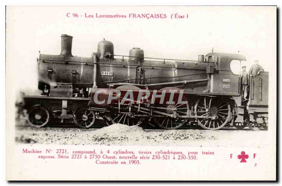 CPA Train Locomotive Machine 2721 