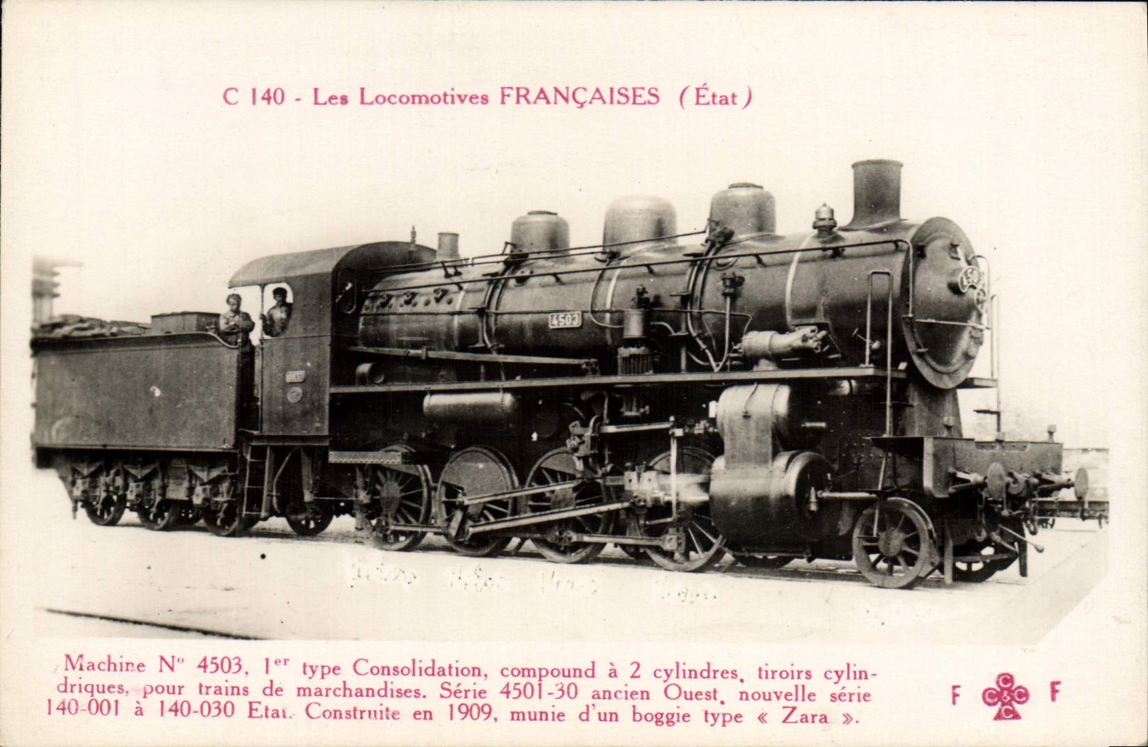 CPA Train Locomotive Machine 4503 type Consolidation