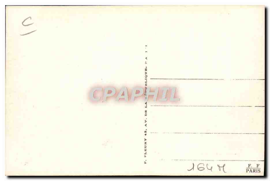 CPA Train Locomotive Machine pour trains de marchandises de la Cie de l'Etat — Verso