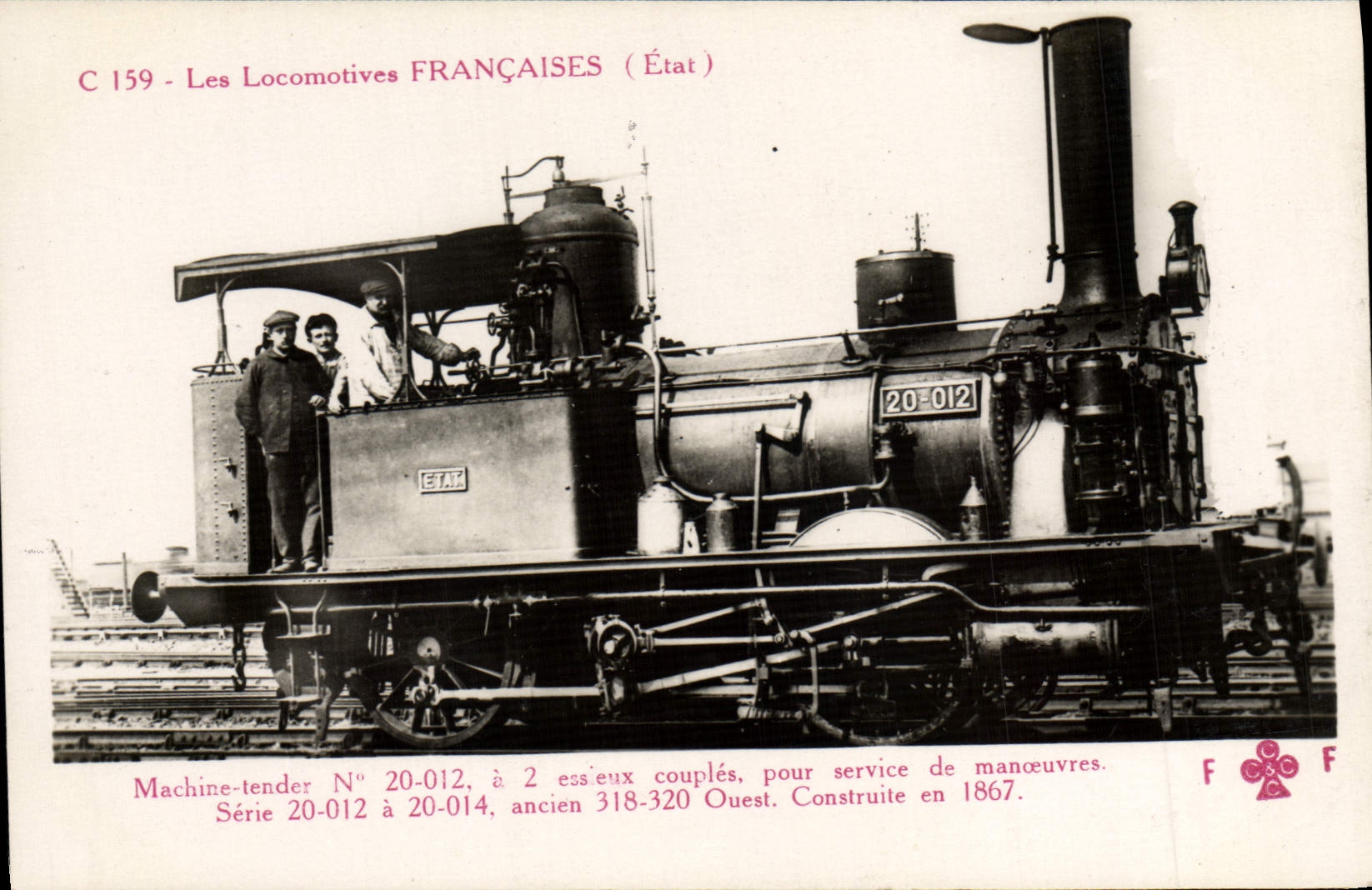 CPA Train Locomotive Machine tender 20 012