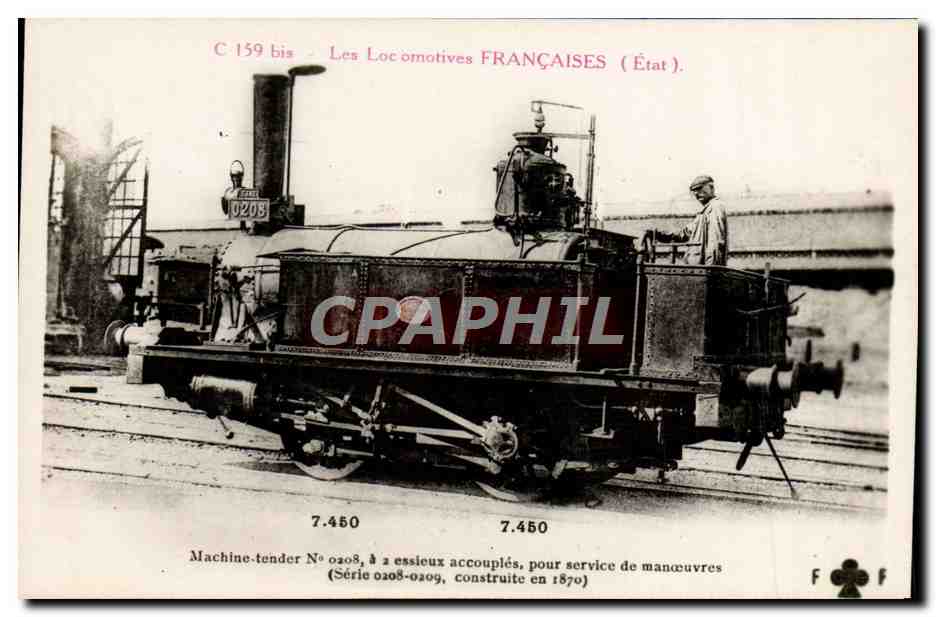 CPA Train Locomotive Machine tender 0208