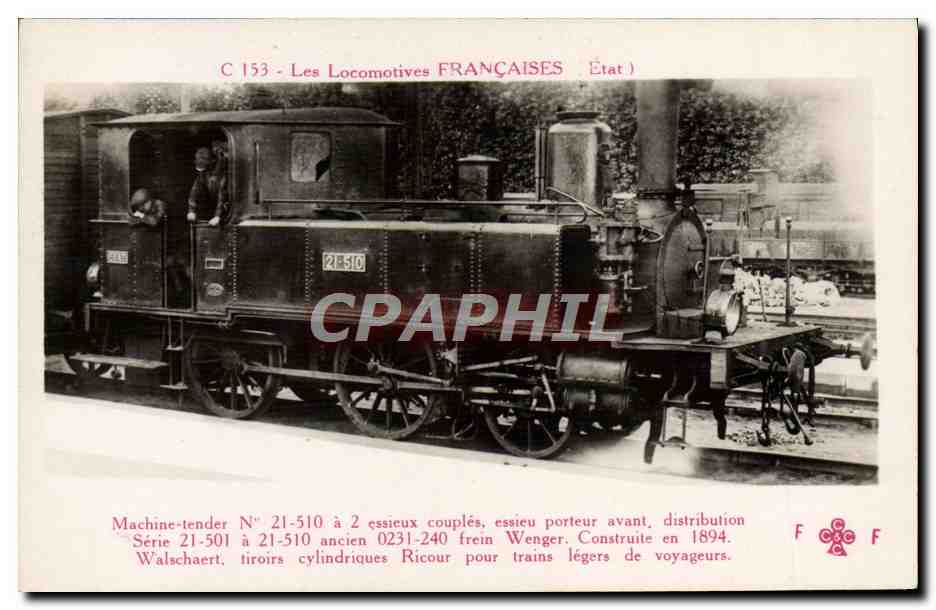 CPA Train Locomotive Machine tender 21 510