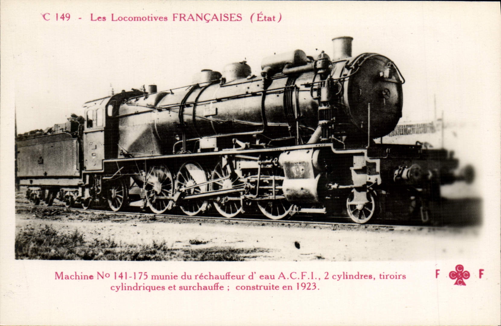CPA Train Locomotive Machine 141 175 Rechauffeur d'eau ACFI