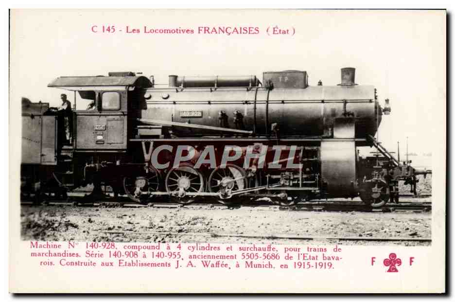 CPA Train Locomotive Machine 140 928