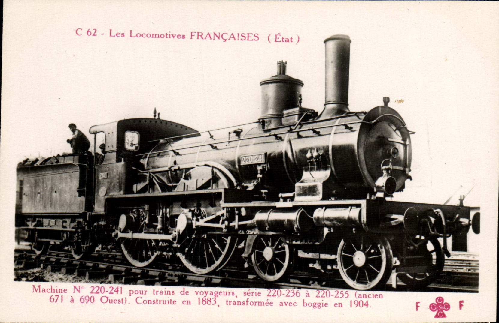 CPA Train Locomotive Machine 220 241 pour trains de voyageurs 