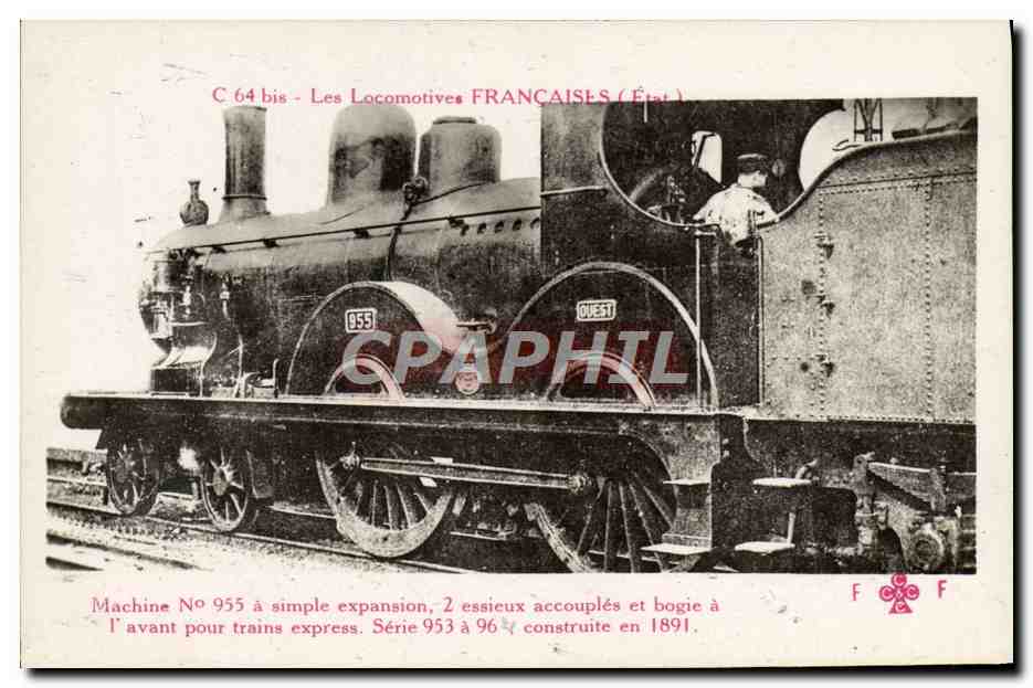 CPA Train Locomotive Machine 955 
