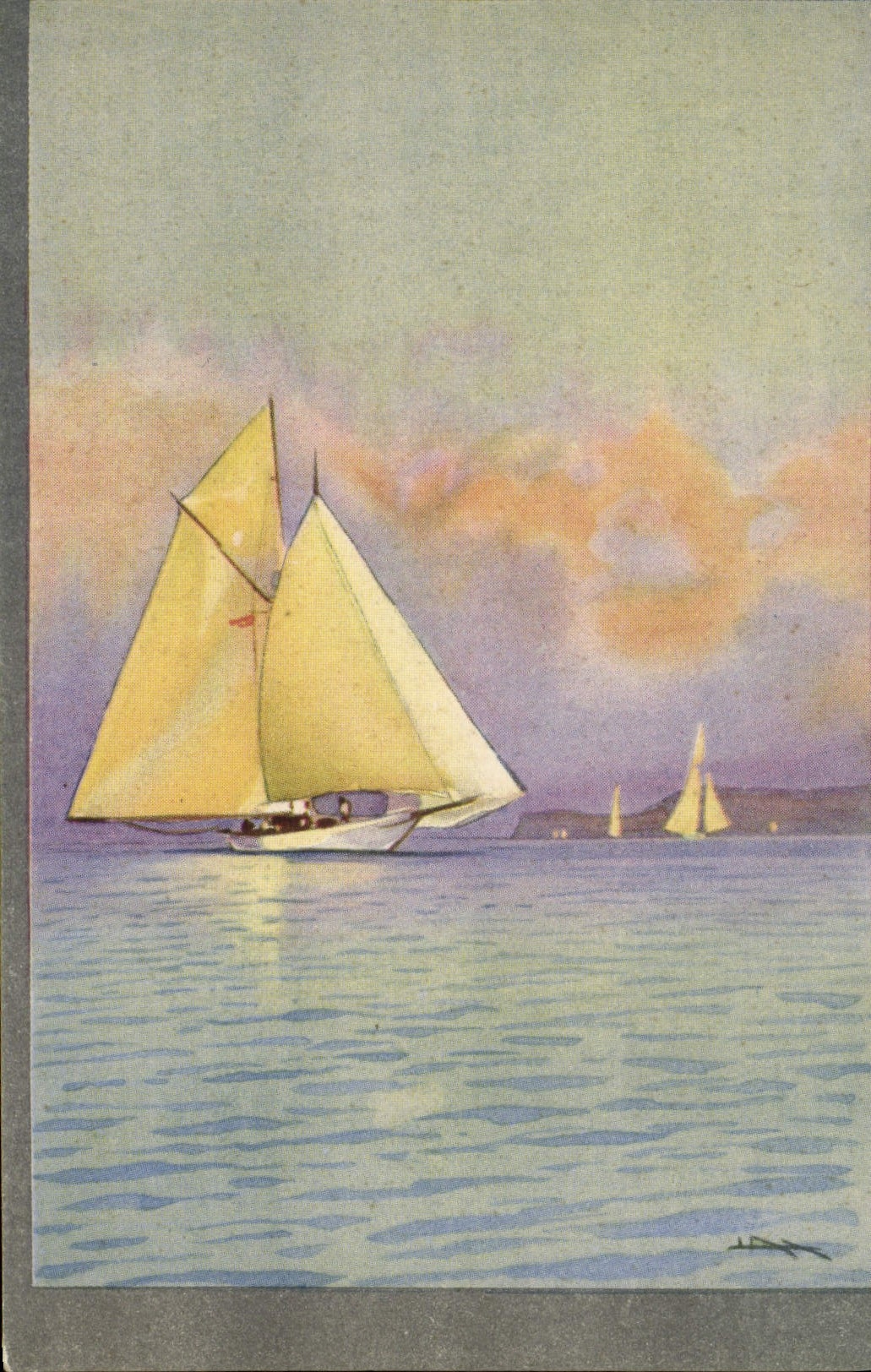 Voile au crépuscule — Italie — Imprimerie Galfanari, Milan