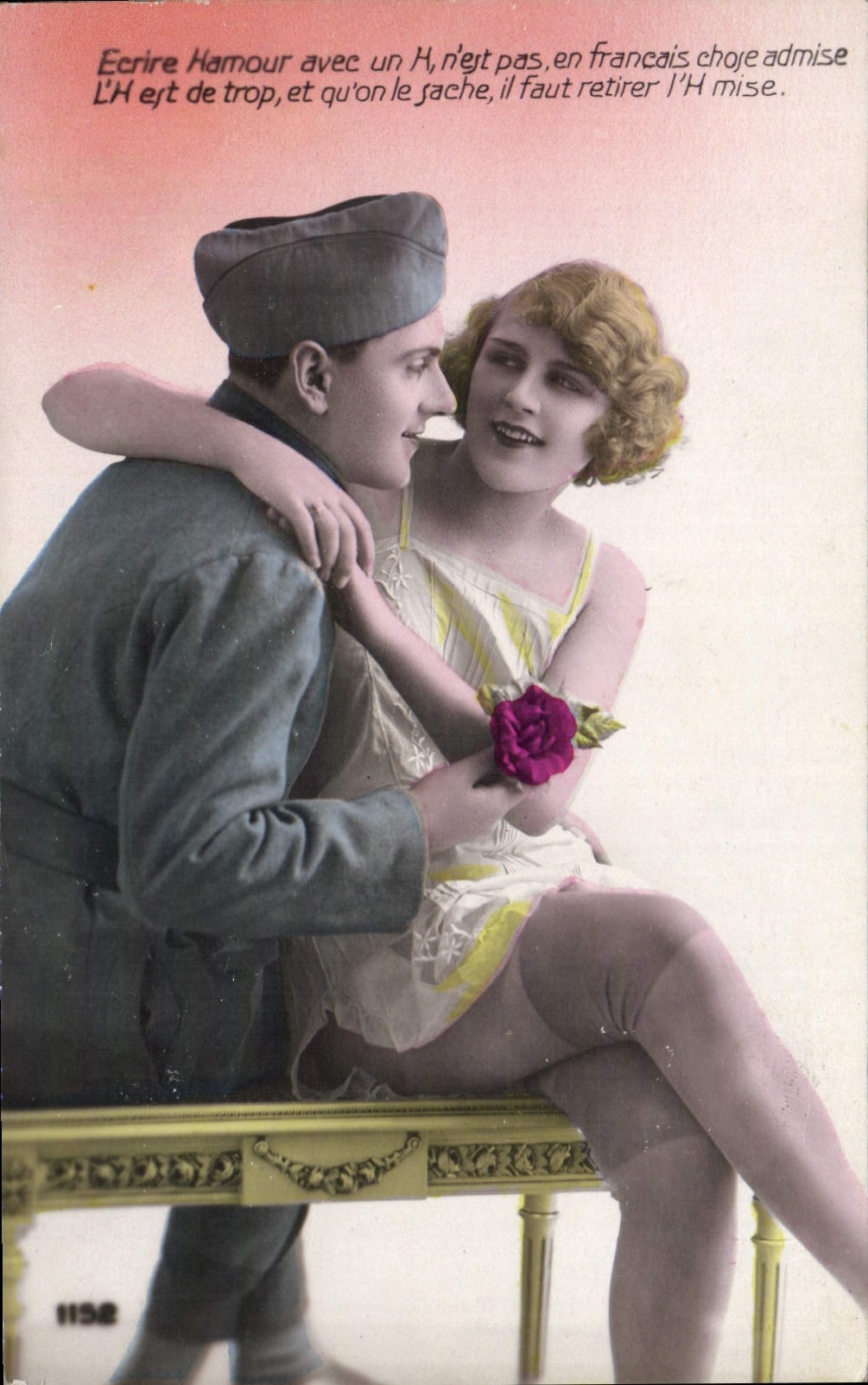 Amour — erreur d'orthographe sur le mot 'Amour' — éditeur non visible, n° de série 1158