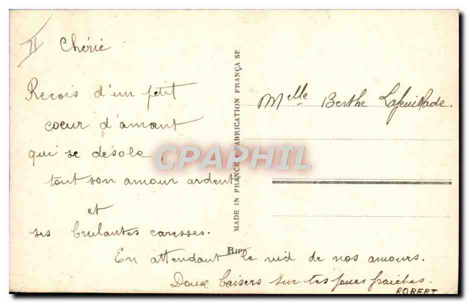 CPA Femme Nu erotique Soldat Militaria Les nids d'amour du soldat — Verso