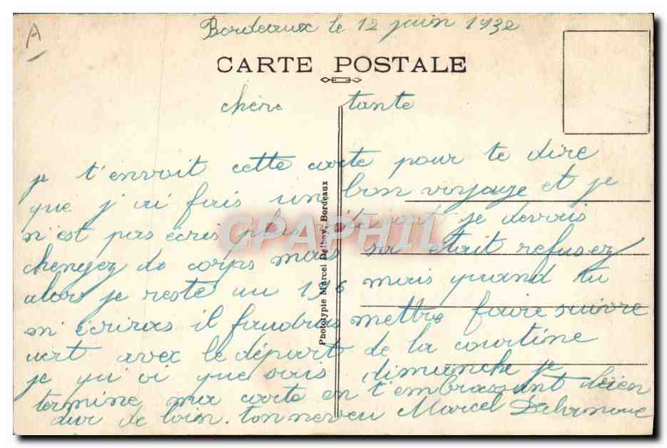 CPA Militaria Caserne Bordeaux Caserne Nansouty Le foyer du soldat UFA la bibliotheque — Verso