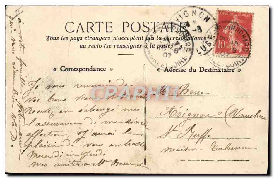 CPA Militaria Caserne Camp du Ruchard Baraquement des officiers — Rückseite
