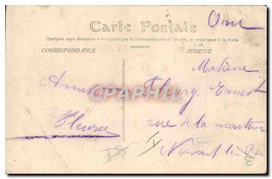 CPA Militaria Caserne Rochefort sur mer Caserne du 3eme d'infanterie coloniale  — Rückseite