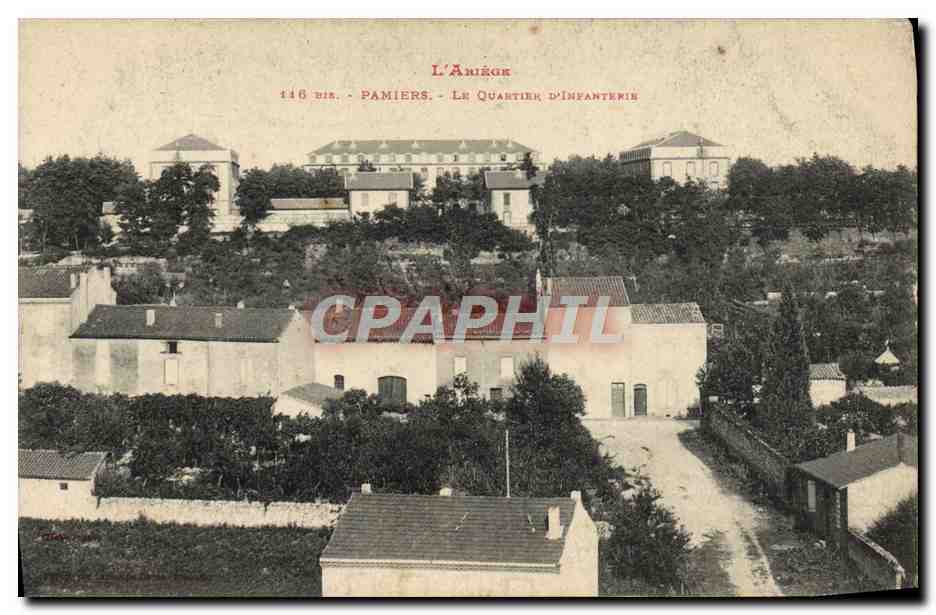 CPA Militaria Caserne Ariege Pamiers le quartier d'infanterie 