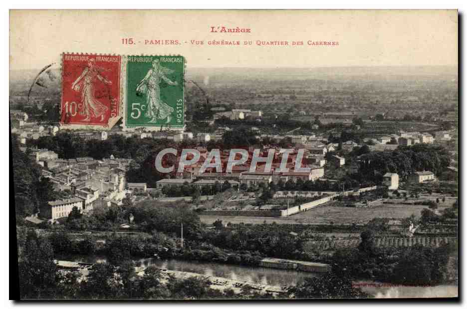 CPA Militaria Caserne Pamiers Vue generale du quartier des casernes
