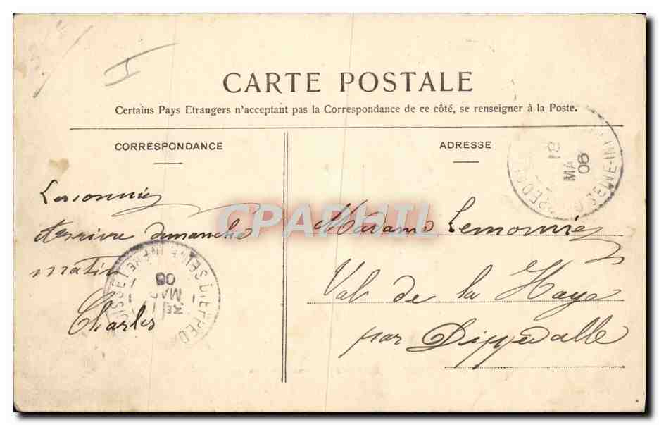 Saint-Mihiel — Entrée des Casernes des Chasseurs à Pied — édit. Colin, St-Mihiel — Verso