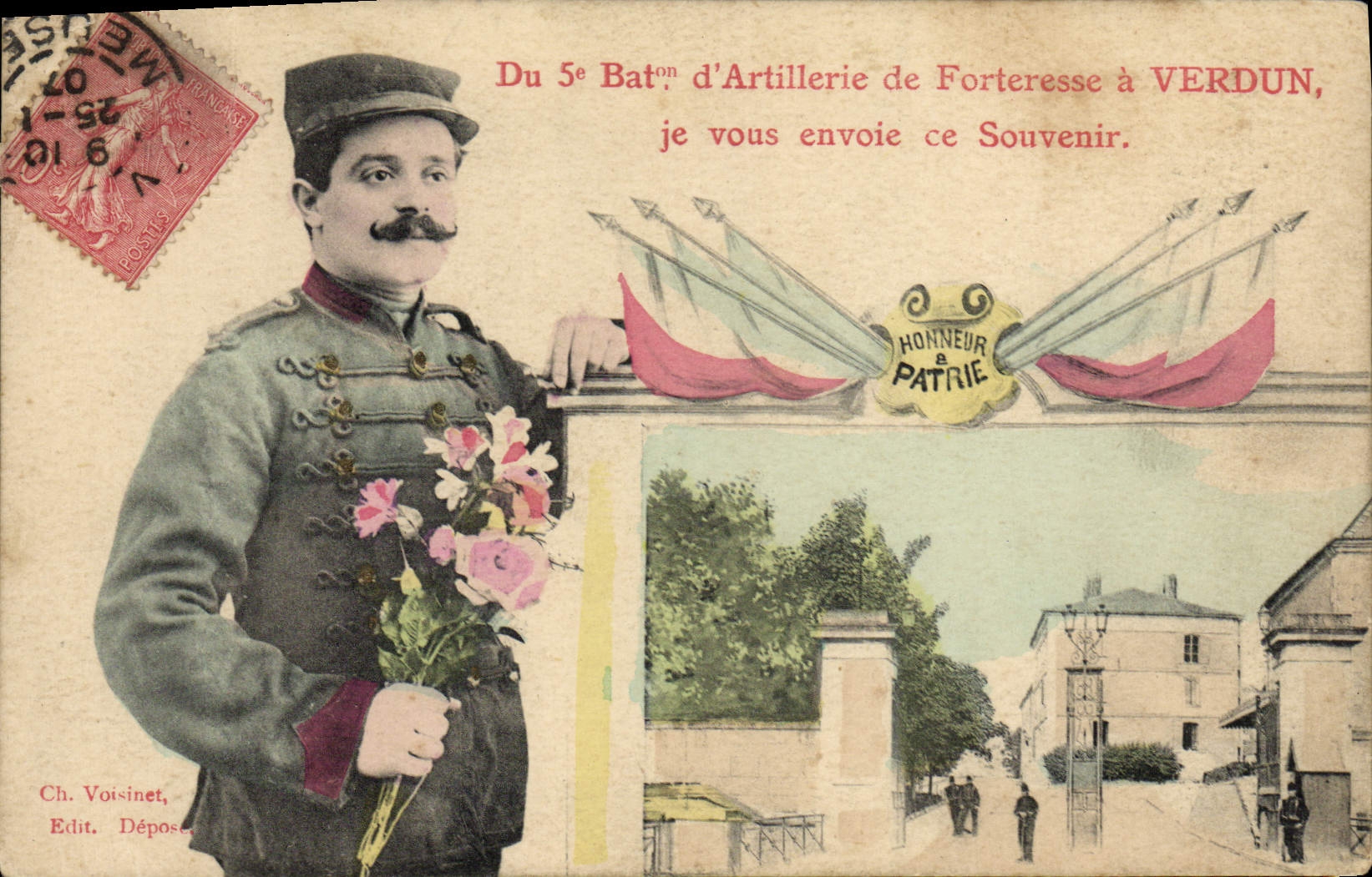 Soldat du 5e Bataillon d'Artillerie de Forteresse à Verdun — Ch. Voisinet, Déposé