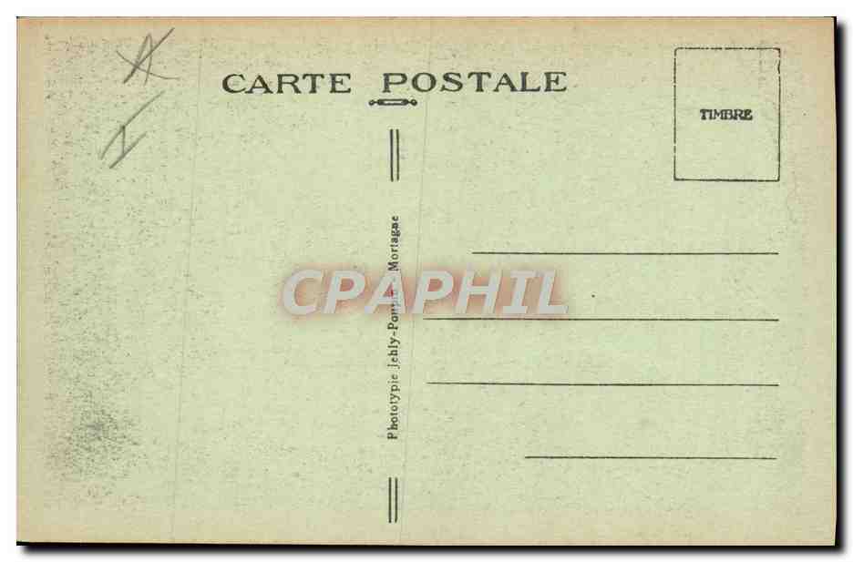 CPA Militaria Caserne Arcades Cour interieure  — Rückseite