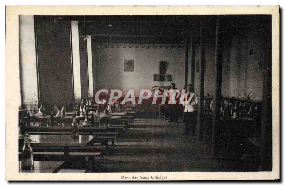 CPA Militaria Caserne Mess des sous officiers