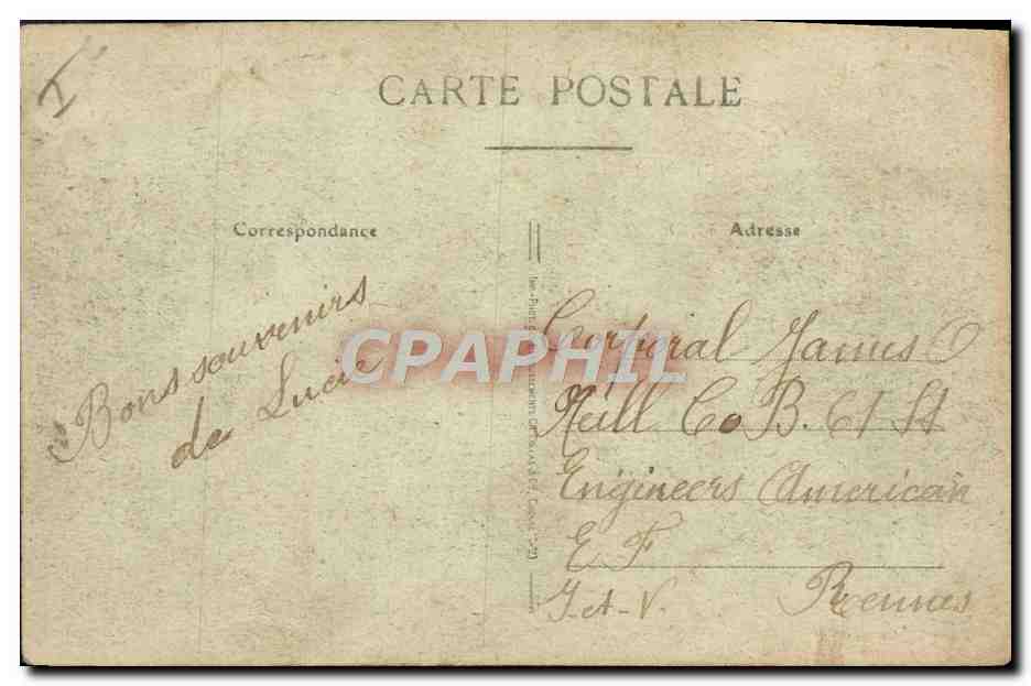 CPA Militaria Caserne Saintes Caserne Taillebourg Cour de Solferino Ensemble du batiment neuf — Rückseite