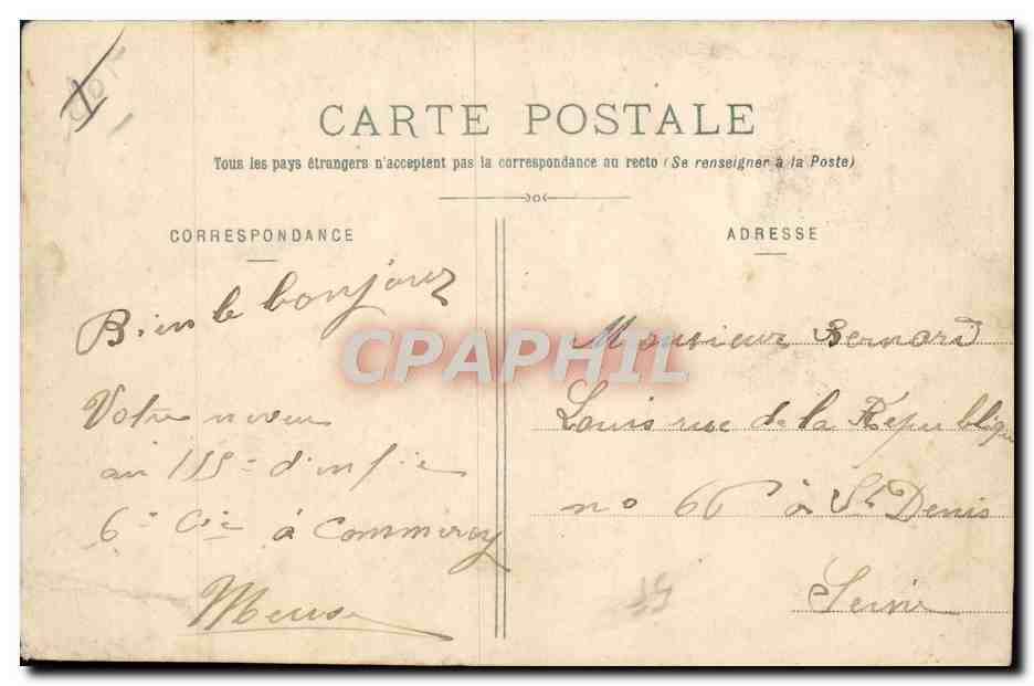 CPA Militaria Caserne Commercy Les casernes d'infanterie  — Rückseite