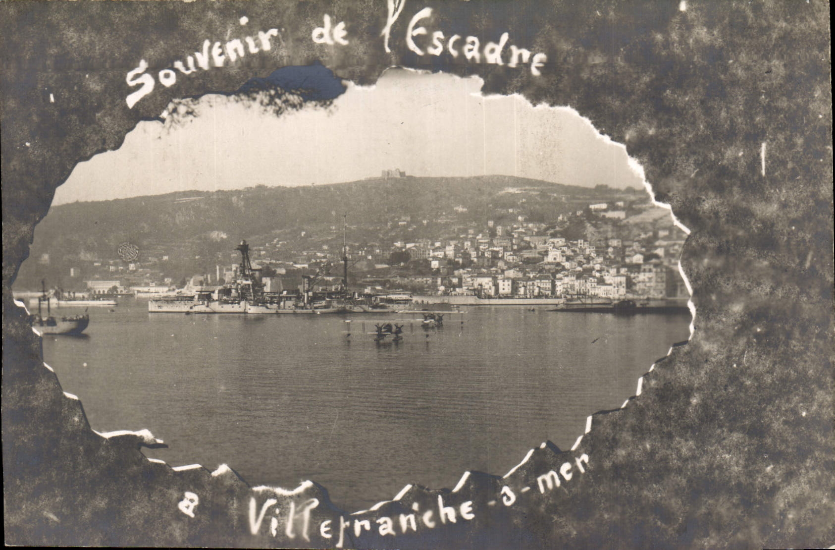 CPA Bateau de guerre Escadre Villefranche sur Mer 