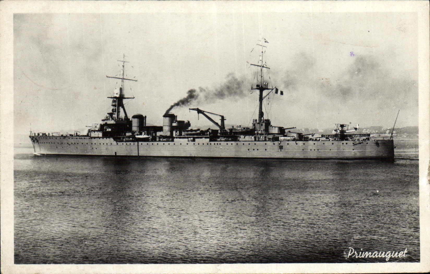 CPA Bateau de guerre Toulon Primauguet 