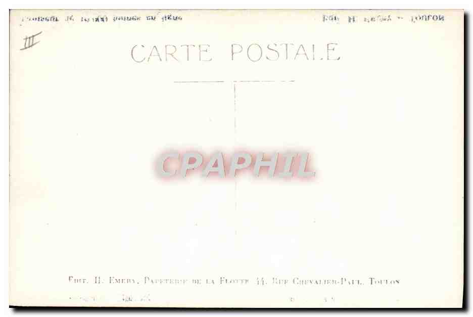 CPA Bateau de guerre Croiseur de 10 000 tonnes en ligne  — Verso