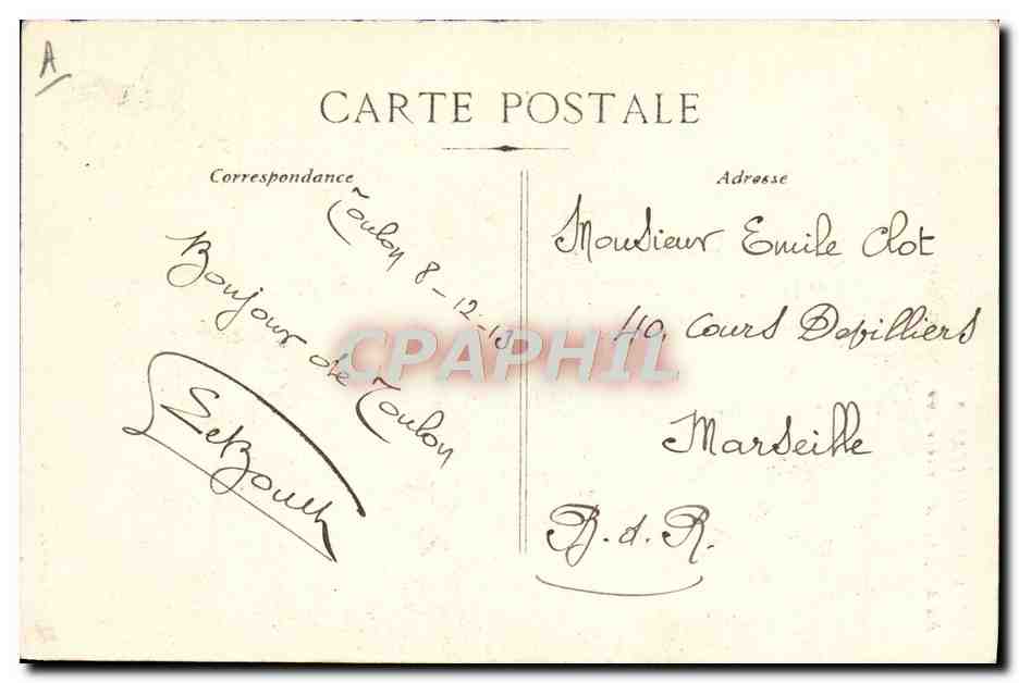 CPA Bateau de guerre Piece 306 Canon  — Verso