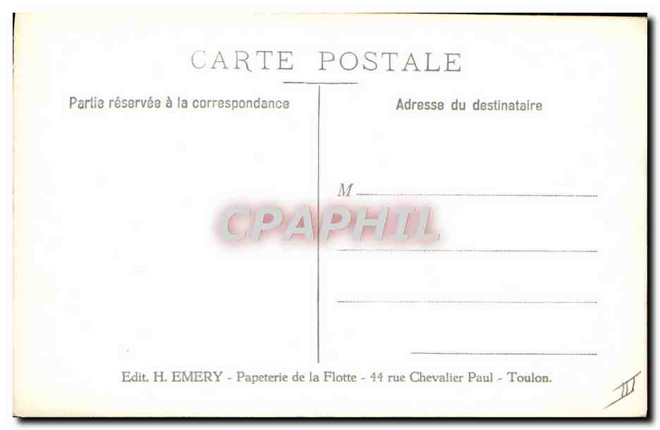 CPA Bateau de guerre  — Verso