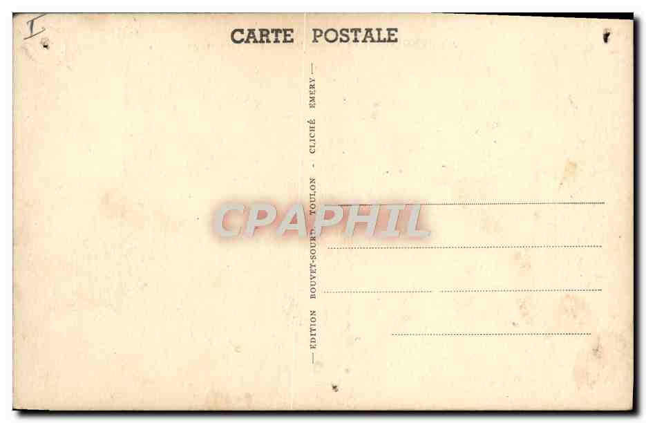 CPA Bateau de guerre Croiseur de 10 000 tonnes par gros temps  — Verso
