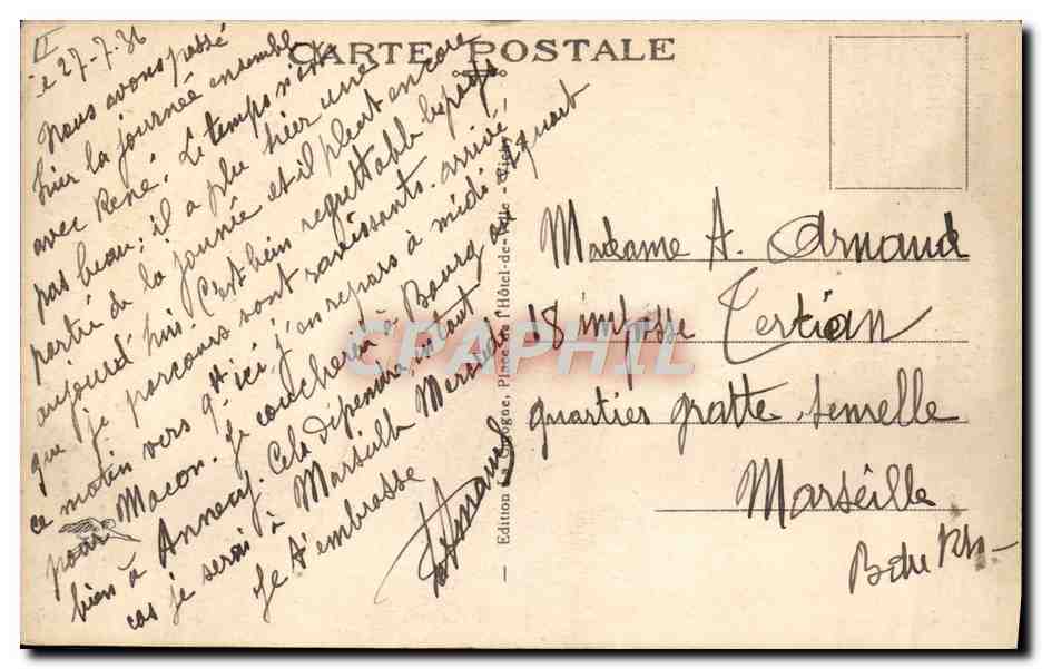 CPA Le Theatre Moulins — Verso