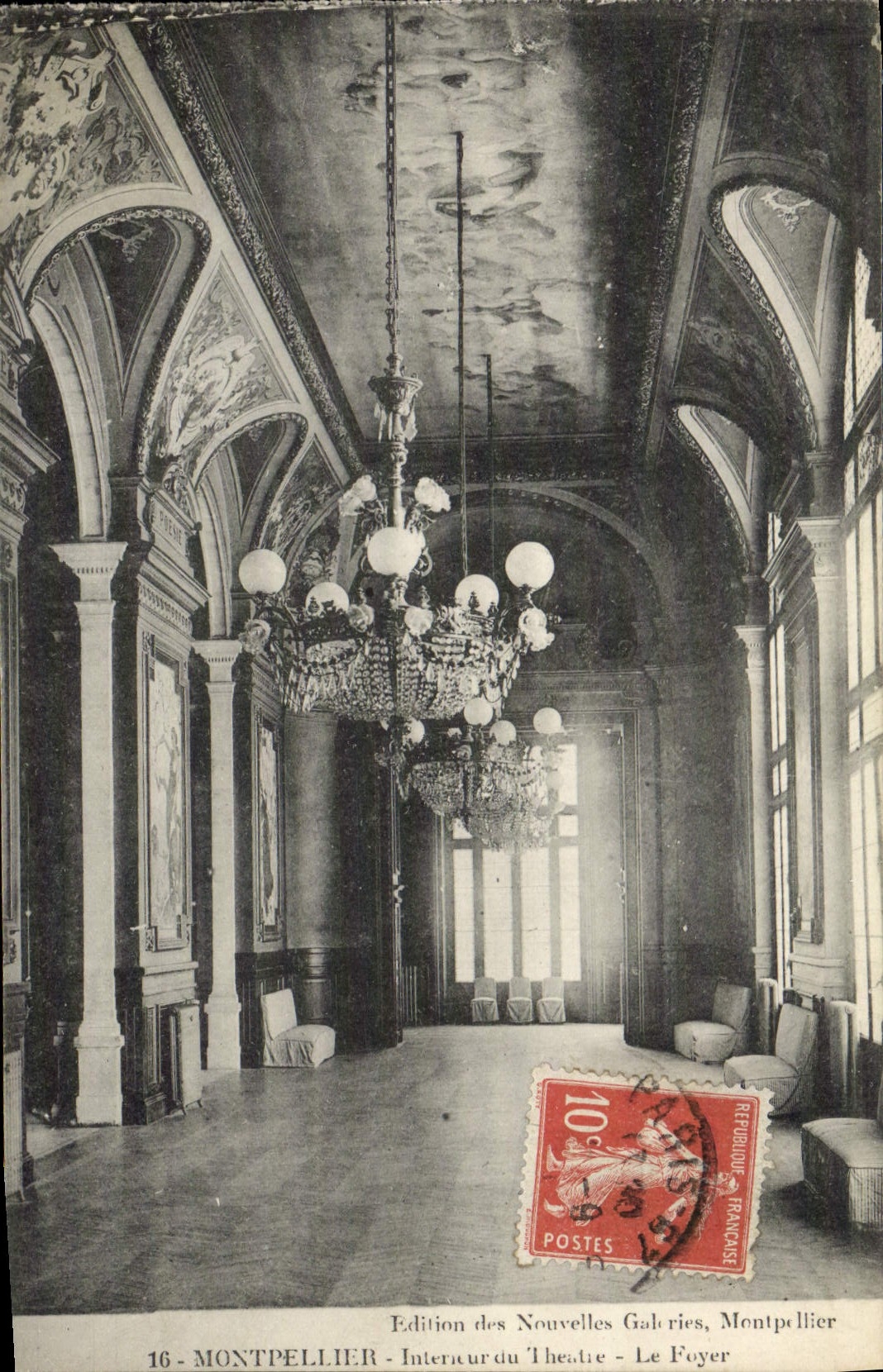 CPA Montpellier Interieur du Theatre Le foyer 
