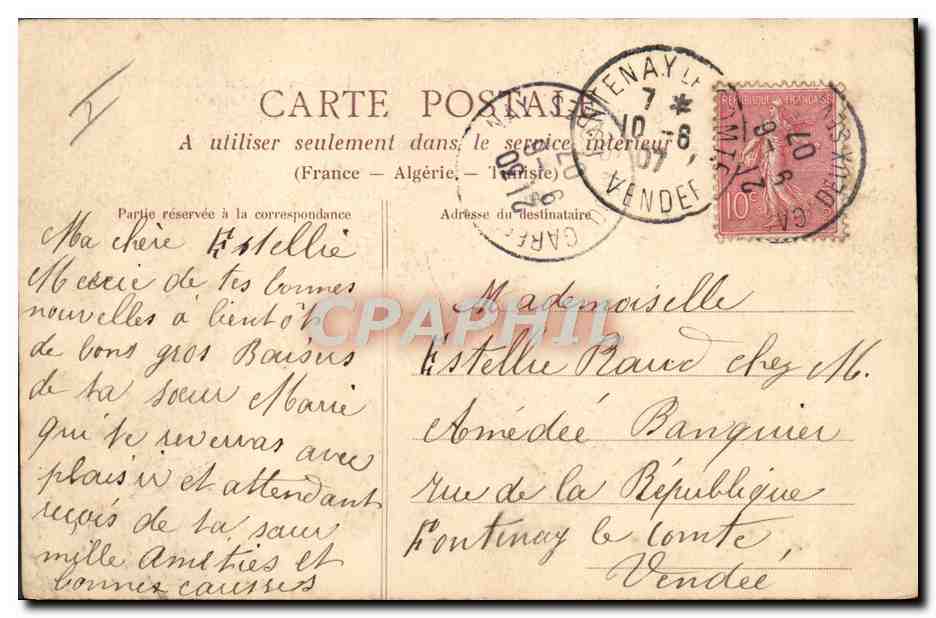 CPA Nantes Le grand Theatre et la rue Crebillon  — Verso